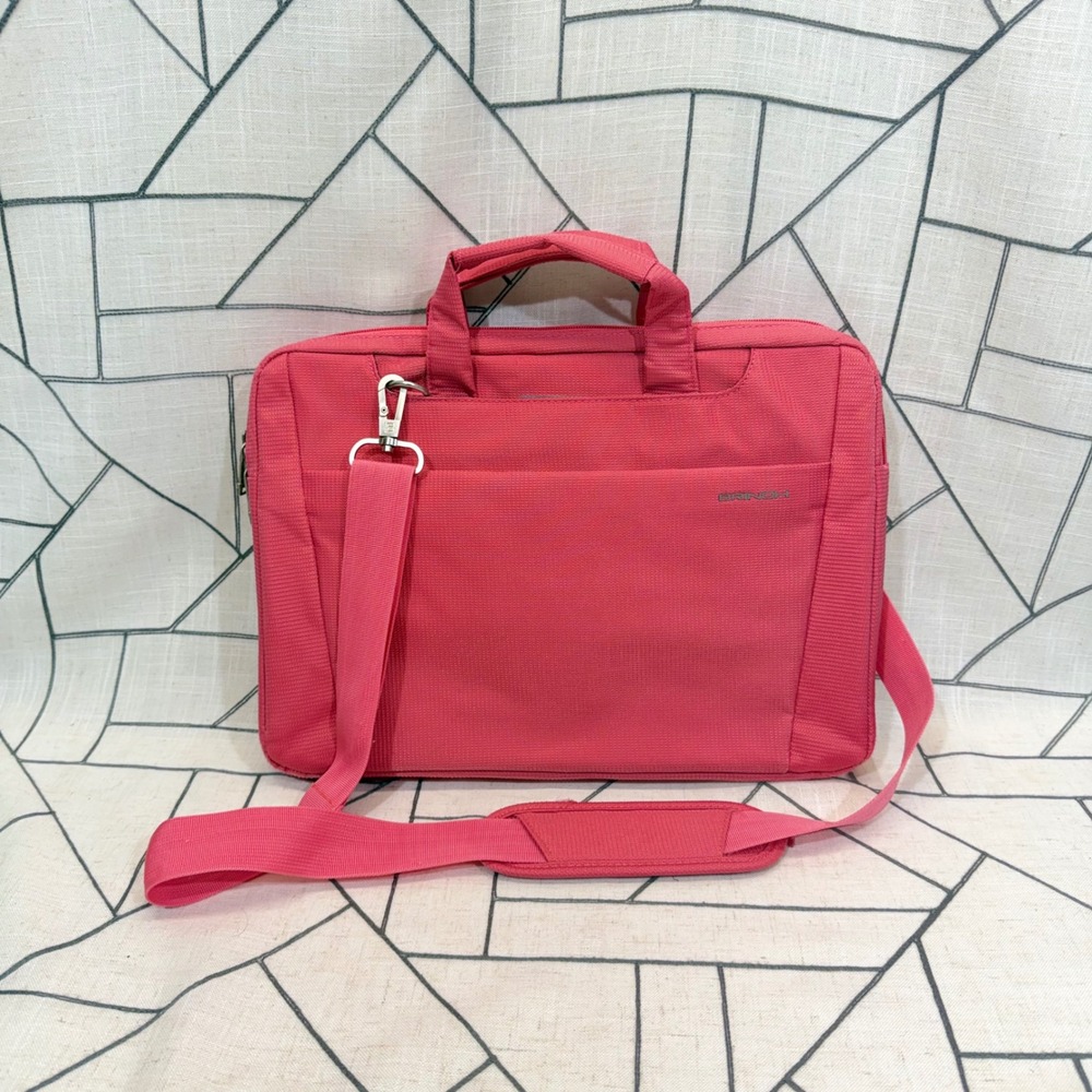 Brinch Laptop Bag 15.6 Inch Pink Messenger Shoulder Briefcase Case Sleeve